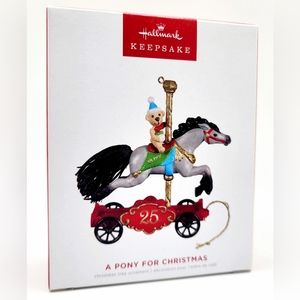 NEW 2022 Hallmark A PONY FOR CHRISTMAS 25th In Series KEEPSAKE Ornament Carousel